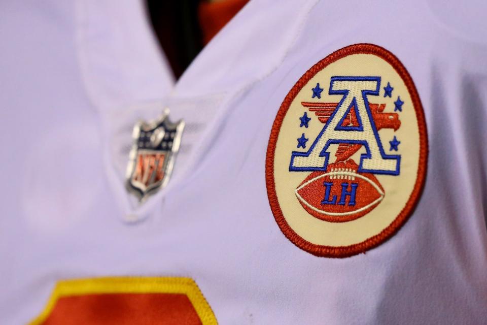 The Chiefs have worn this patch featuring founder Lamar Hunt's initials since the 2007 season.