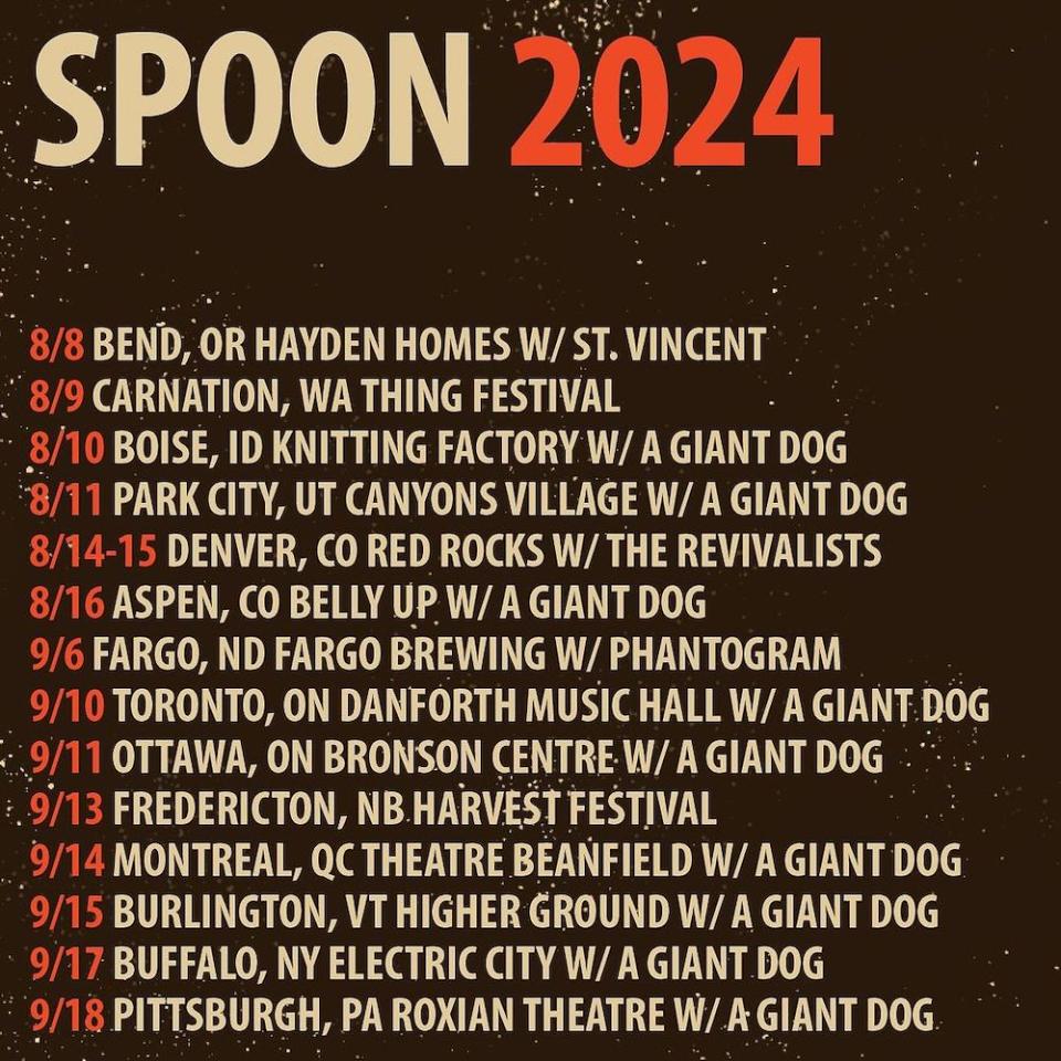 Spoon Announce 2024 North American Tour