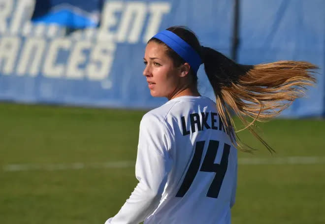 Kenzie Fox was an all-state soccer player before helping GVSU to the NCAA championship.