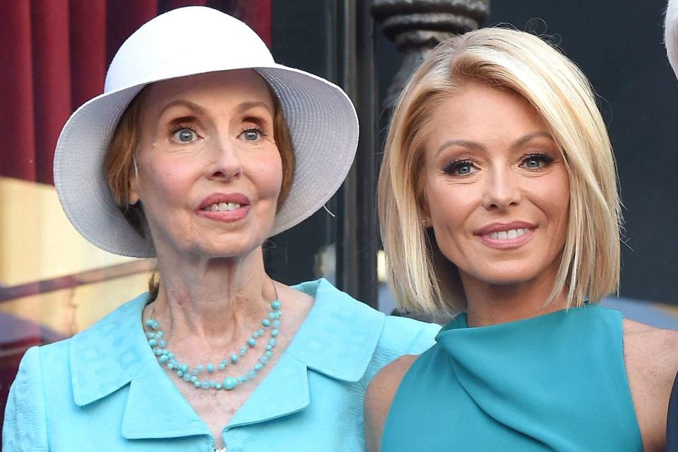 <p>Axelle/Bauer-Griffin/FilmMagic</p> Kelly Ripa and her mother, Esther Ripa, on October 12, 2015 in Hollywood, California. 