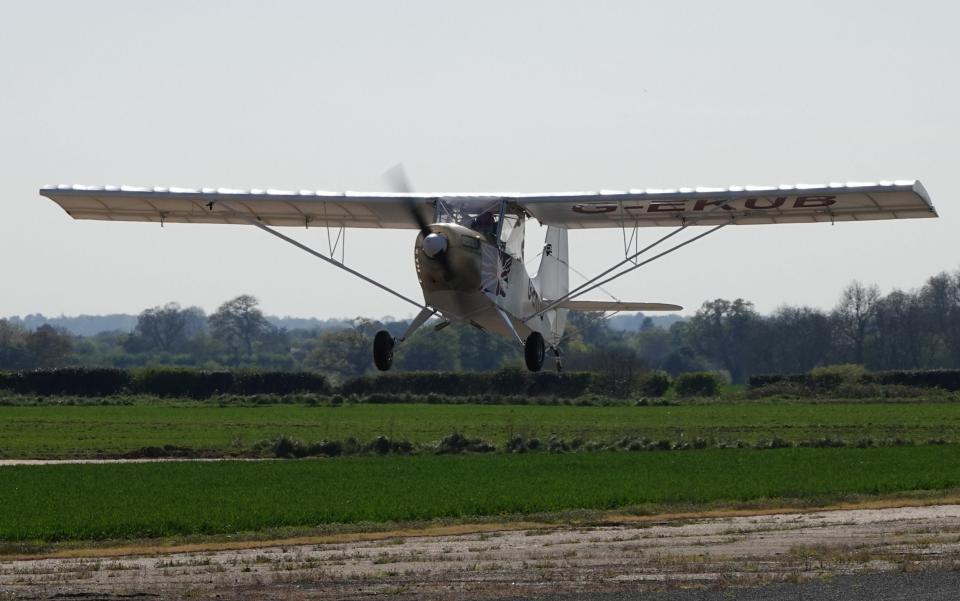 The all-electric microlight aeroplane was in the air for just 33 minutes, before it came back down for a recharge - nabEl Consortium / SWNS 