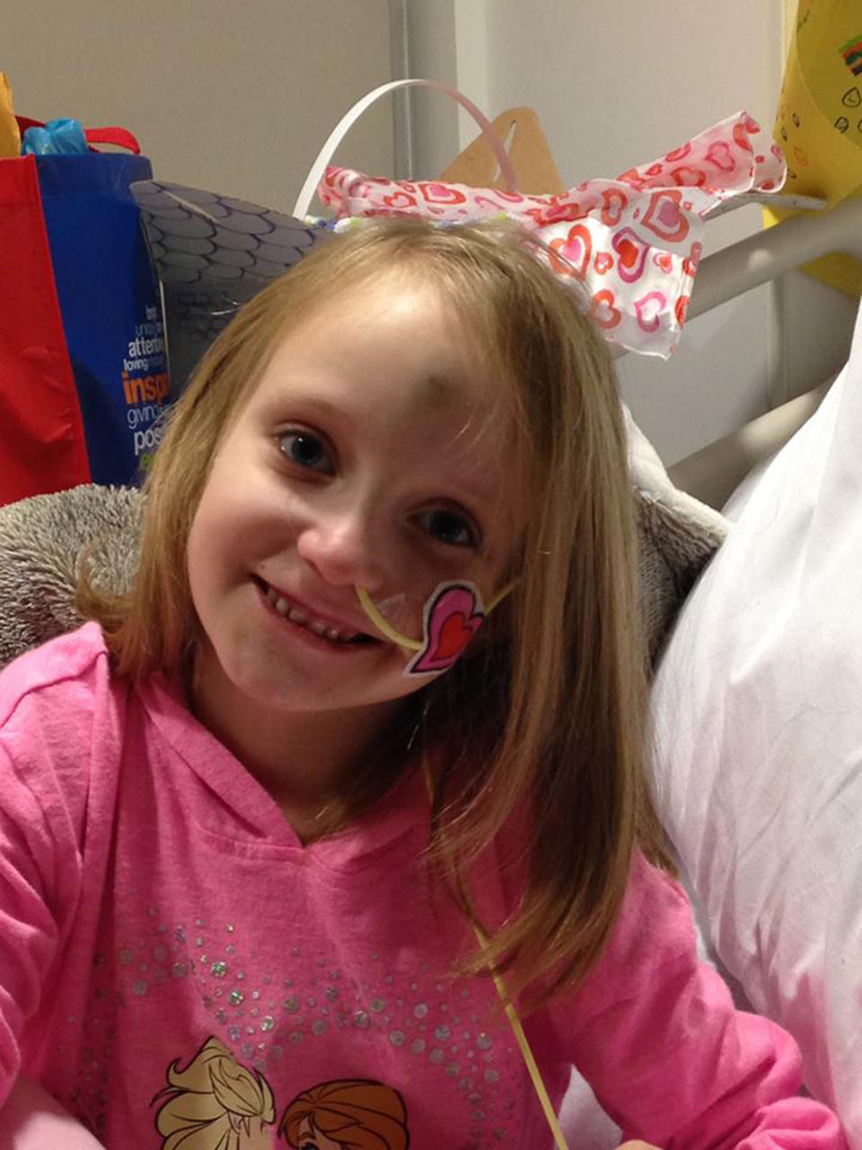 "This is my daughter Kallie. After being extremely healthy for six and a half years except digestion issues that we saw several doctors for, we found a 15 centimeter tumor in her pelvis. Stage IV neuroblastoma. She missed a year and a half of being a kid as we spent 90 percent of the time in the hospital. When we weren't, her immune system was too compromised to do anything. <br /><br />She's had six rounds of high dose chemo, a nine hour surgery to remove her tumor, a stem cell transplant that resulted in a life threatening reaction called VOD, 12 rounds of radiation, a five hour surgery to remove adhesions from her first surgery, five rounds of antibody therapy, countless blood transfusions, 18 ng tubes, many many medications and several smaller surgeries. <strong>Although we are thankful for the therapy that has kept her here, it has caused some hearing loss and she will never have babies of her own.</strong> Even if she's determined to be in remission the relapse rate is about 50 percent." -- Jennifer Kramp