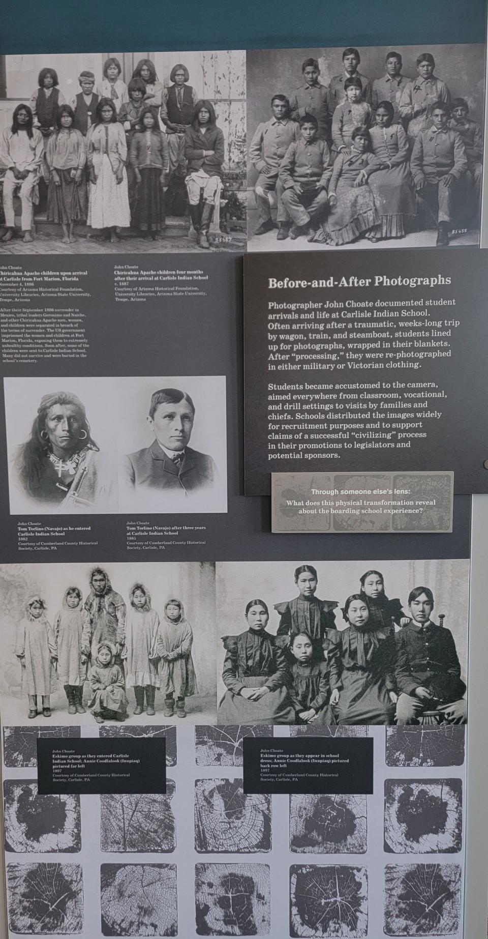 Part of a display at Manitowoc Public Library as part of the National Endowment for the Humanities On the Road Exhibition on American Indian boarding schools. The exhibit runs through Aug. 11.