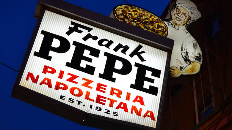 Frank Pepe's sign