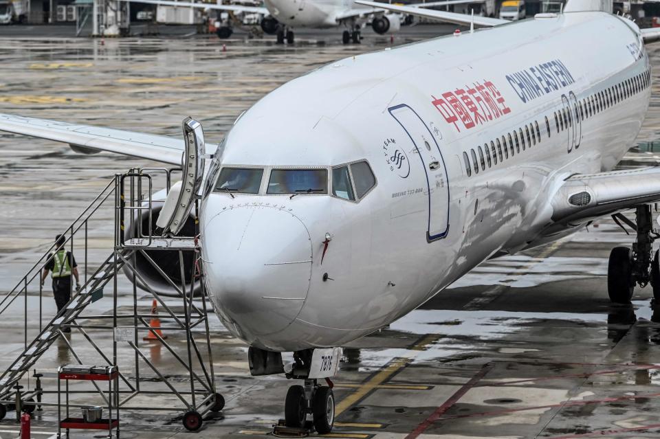 This file photo taken on May 29, 2020 shows a China Eastern Airlines Boeing 737-800 aircraft parked at the Tianhe Airport in Wuhan, Chinas central Hubei province.