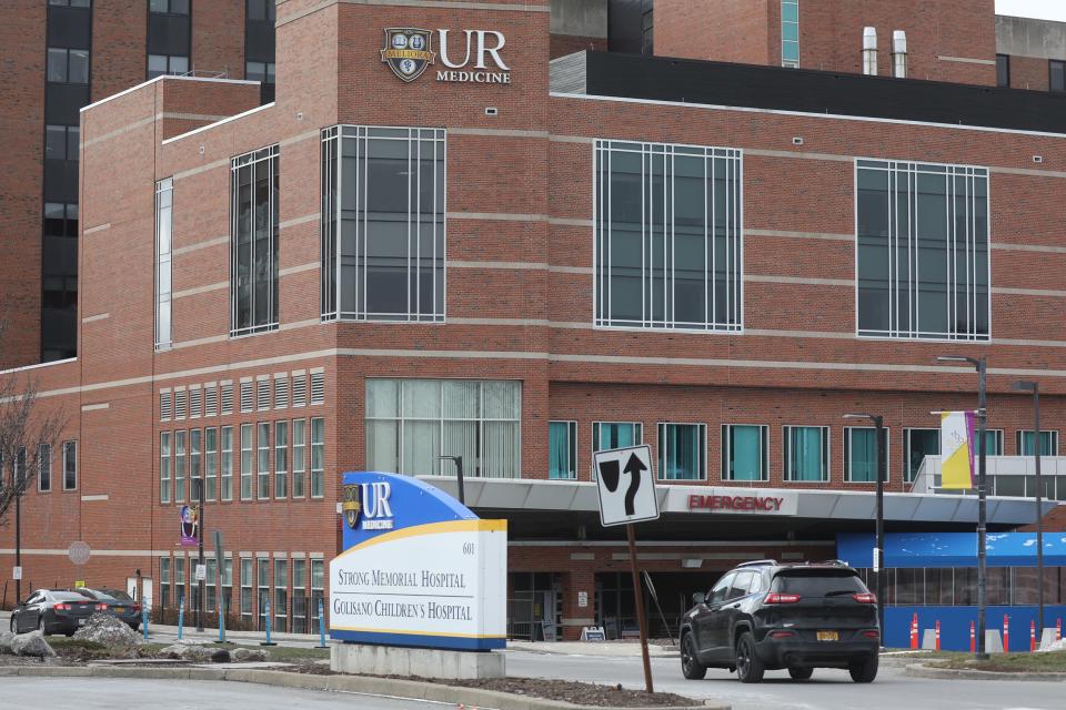 URMC, or the University of Rochester Medical Center, includes Strong Memorial Hospital, Golisano Children's Hospital and the Wilmot Cancer Institute. It is pictured here on Feb. 23, 2022.