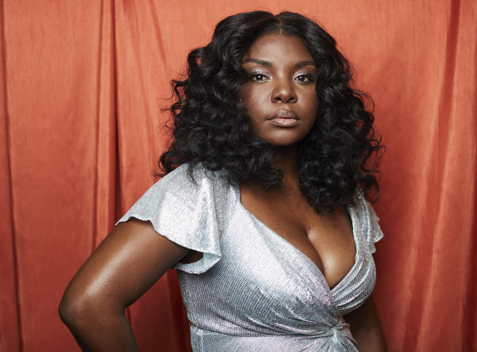 Joaquina Kalukango poses for a portrait on Wednesday, Oct. 26, 2022, in New York. Kalukango has been named one of The Associated Press' Breakthrough Entertainers of 2022. (Photo by Matt Licari/Invision/AP)