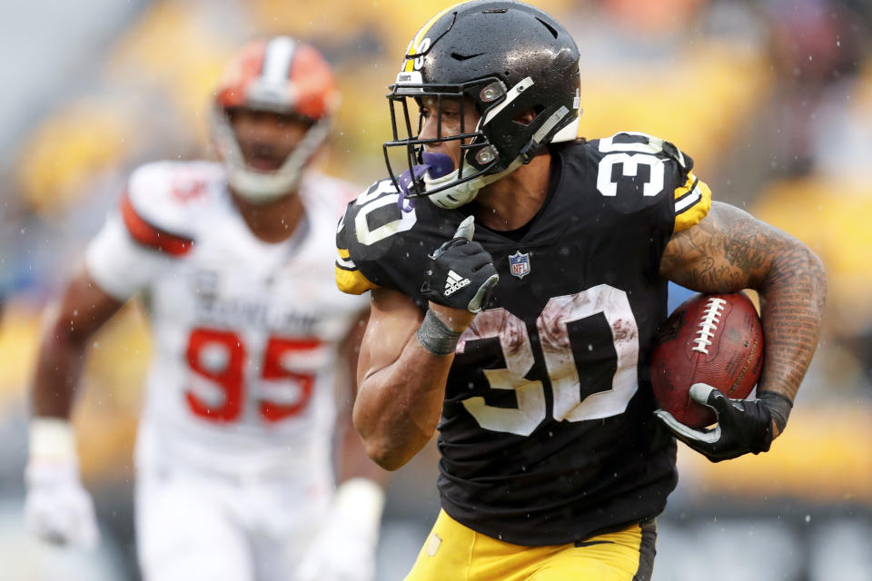 James Conner will likely miss Sunday’s game against the Patriots. (AP Photo/Don Wright)