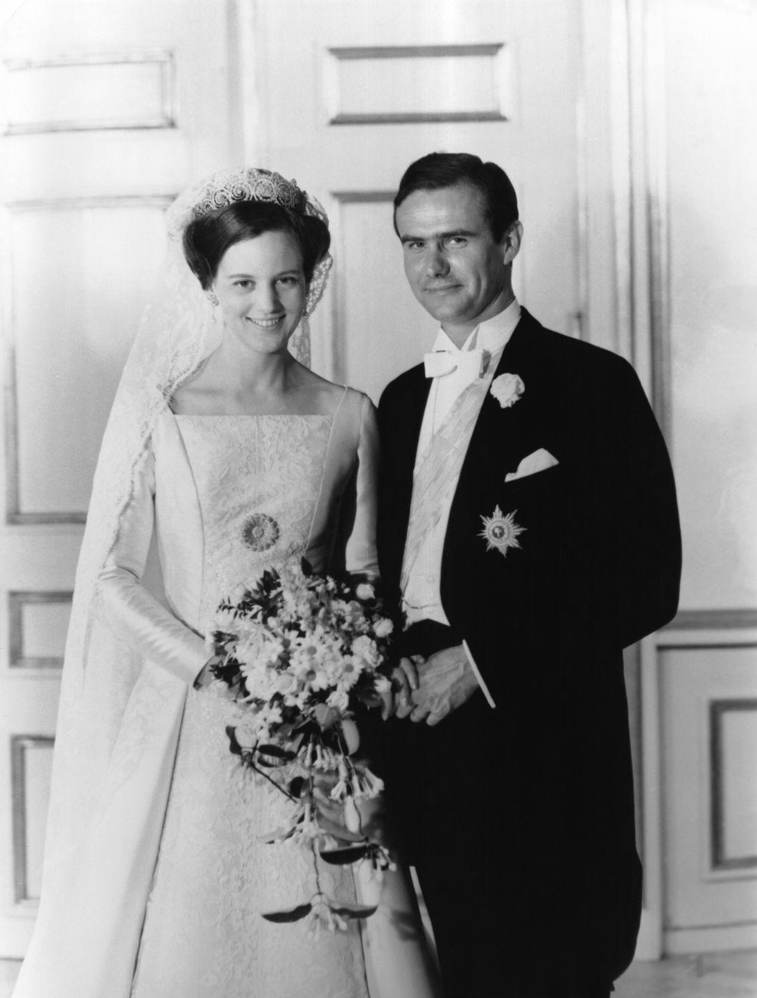 photographie officielle du mariage de la princesse margrethe