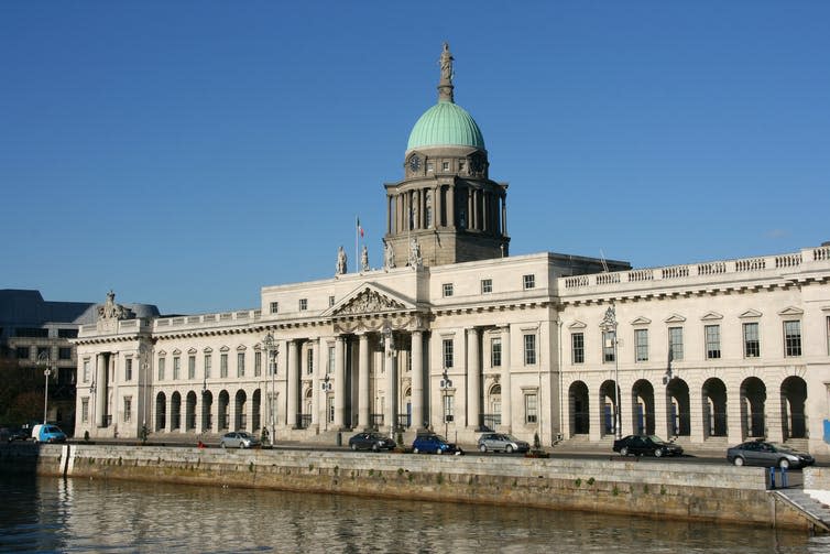 A large neoclassical stone building