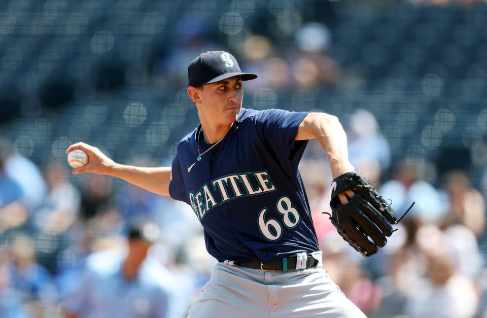 George Kirby除了單月未嘗敗績外，更有望挑戰單月0保送的紀錄。（Photo by Jamie Squire/Getty Images）