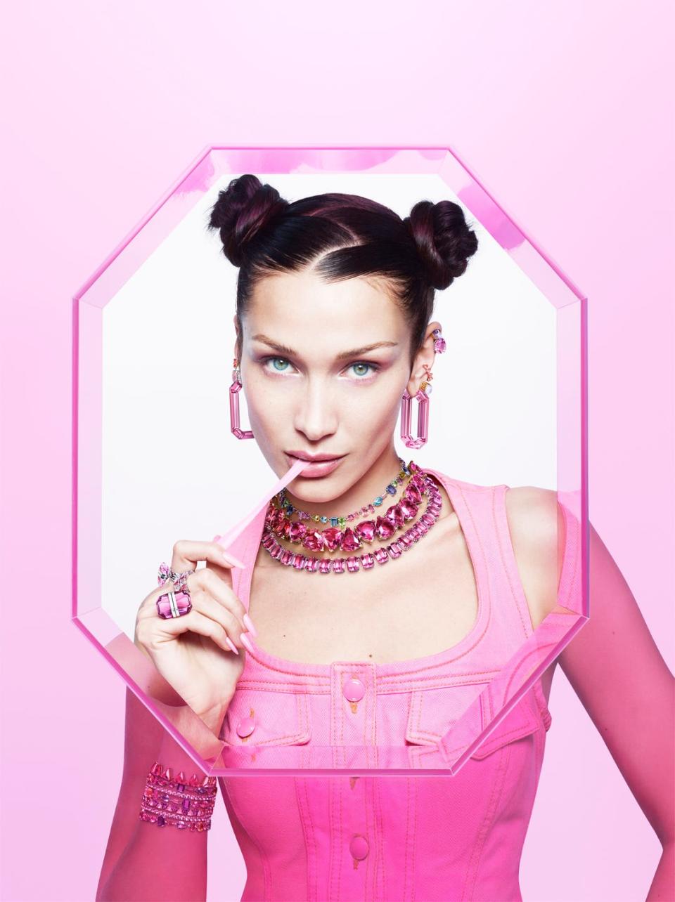 2) Bella Hadid is the new face of Swarovski