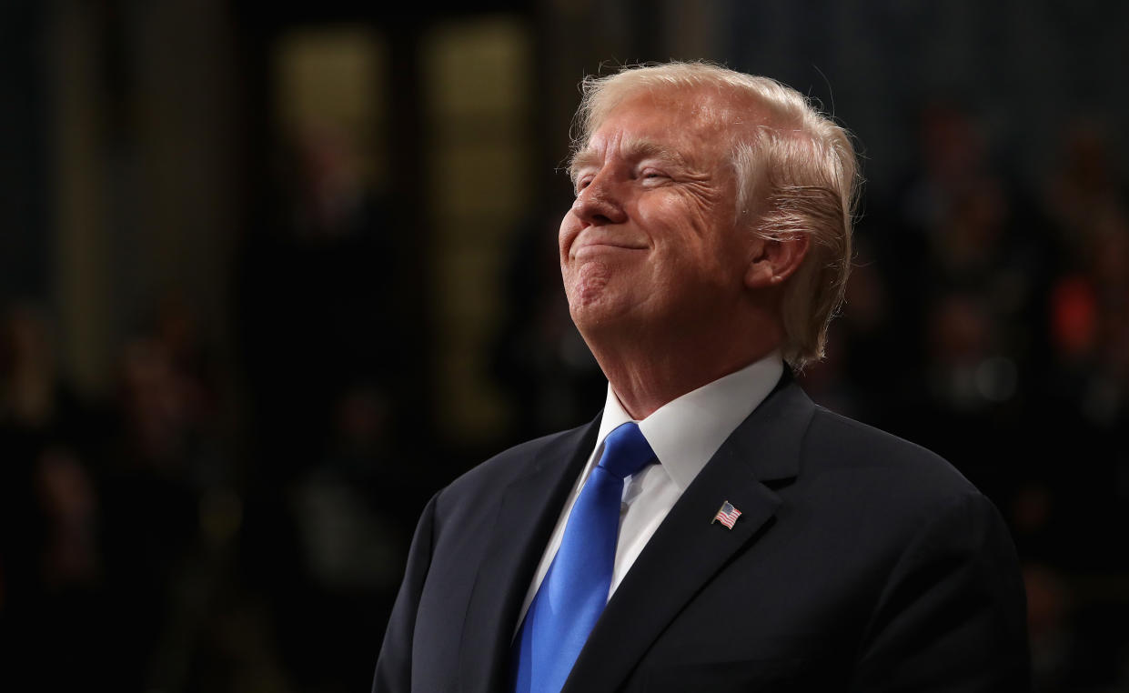 President Trump at his first State of the Union Address (Getty Images)