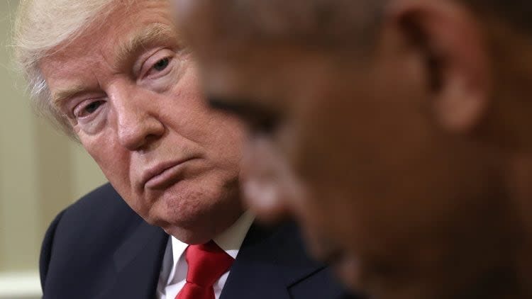 President Obama Meets With President-Elect Donald Trump In The Oval Office Of White House