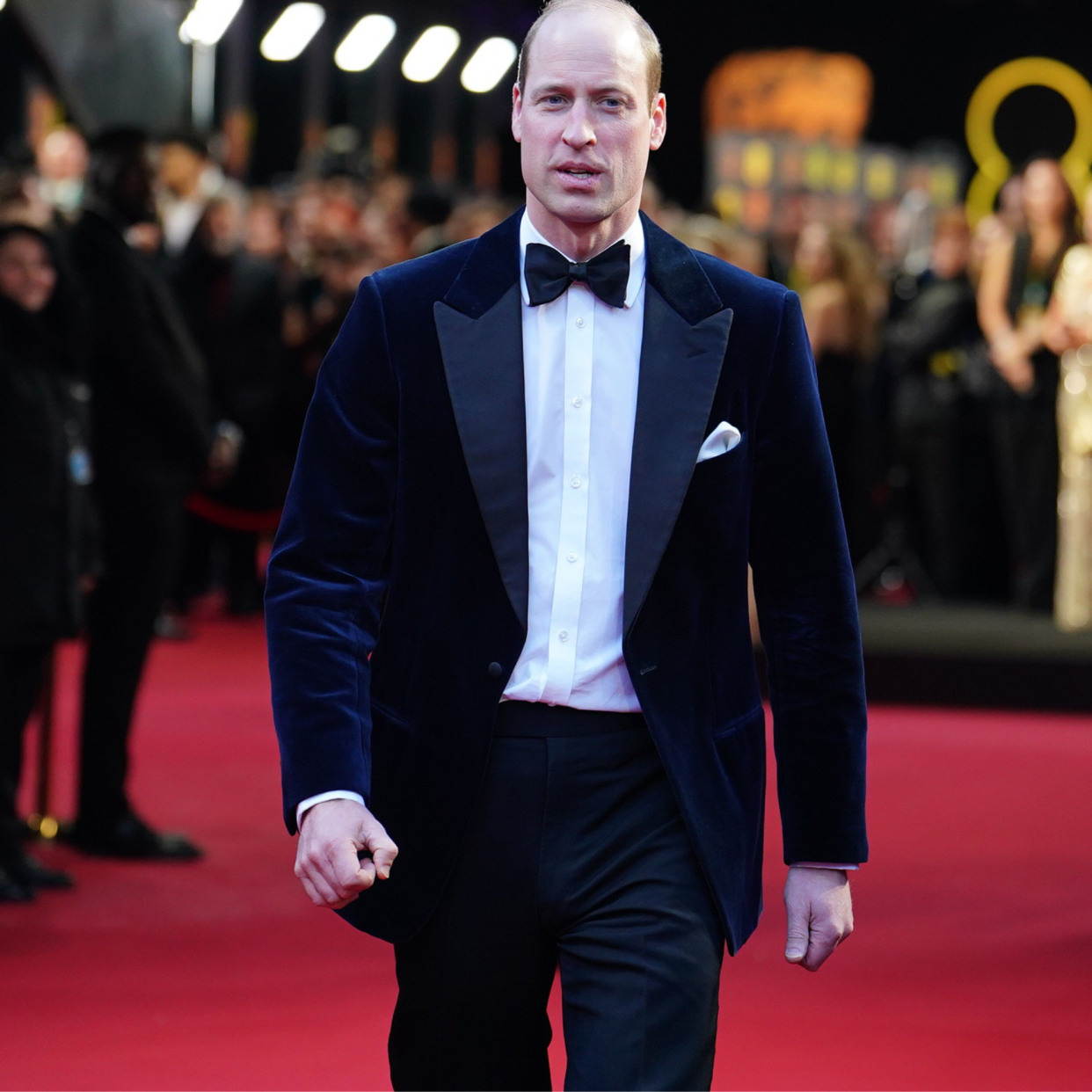  Prince William, Prince of Wales, president of Bafta attends the Bafta Film Awards 2024 at the Royal Festival Hall, Southbank Centre on February 18, 2024 in London, England. 