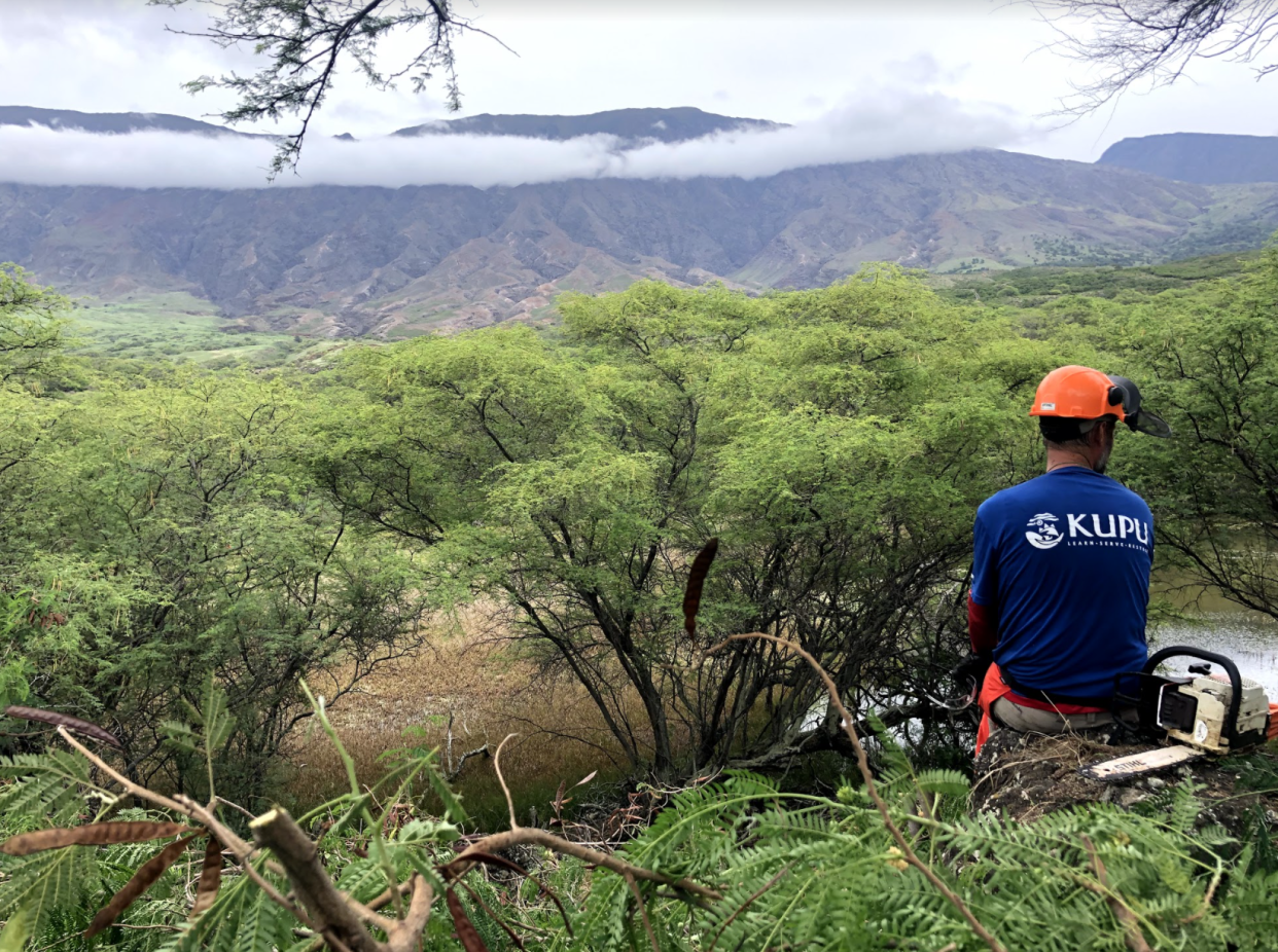 President Biden’s climate action plan includes building out a civilian conservation corps. Programs are already established across the US like Kupu in Hawaii (Kupu/Dexter Hostetter)