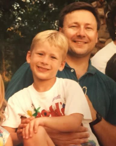 <p>Glenn Powell Instagram</p> Glenn Powell with his father Glenn Powell Sr.