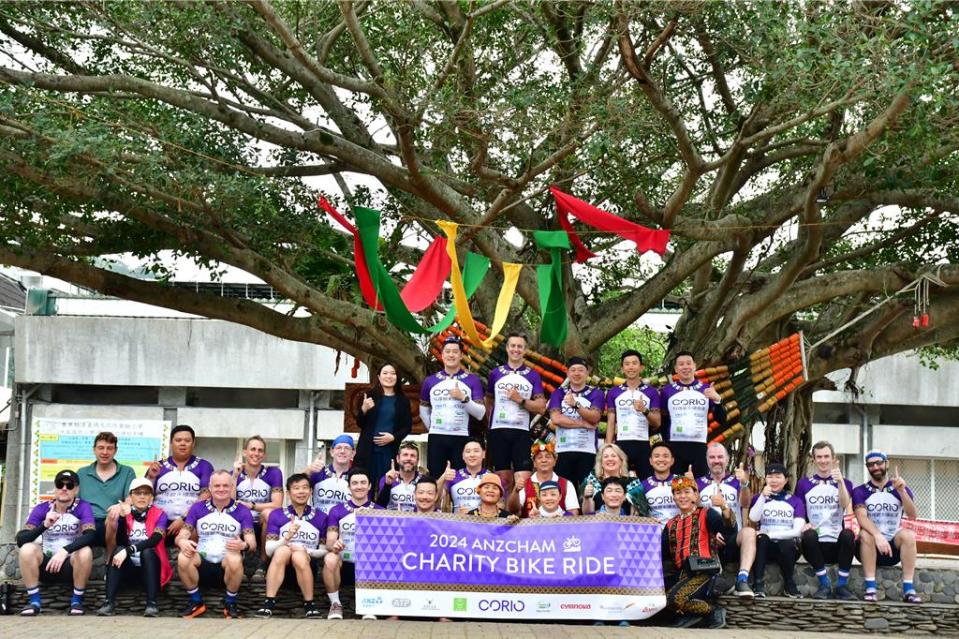 2024 ANZCham Charity Bike Ride公益單車行，3月好天氣來到台東達魯瑪克部落。圖／澳紐商會提供