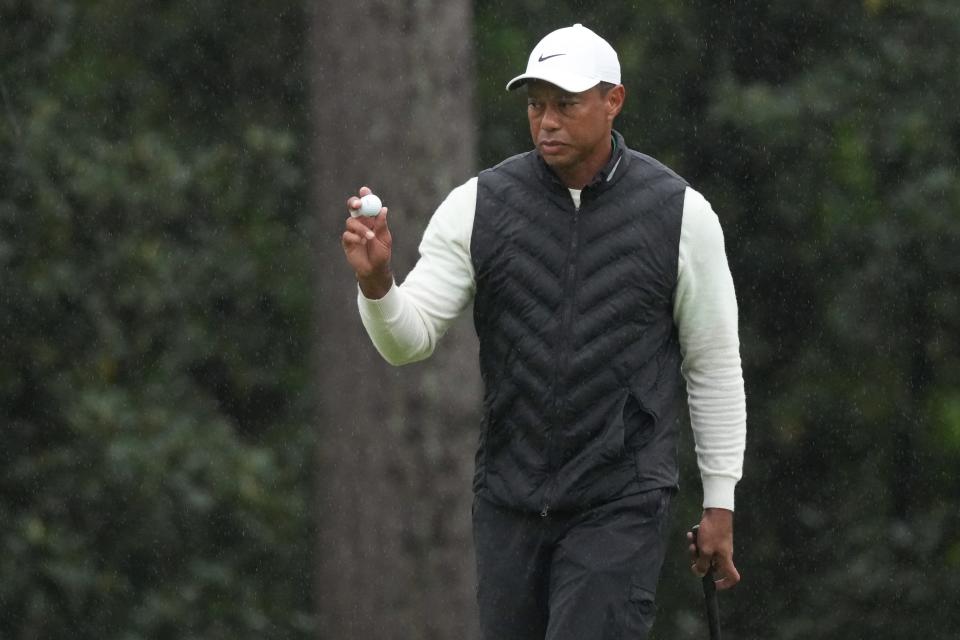Tiger Woods, shown during the second round of The Masters on April 8, 2023.