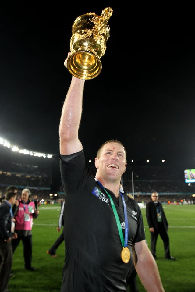 New Zealand’s Brad Thorn lifted the Webb Ellis Cup at the age of 36