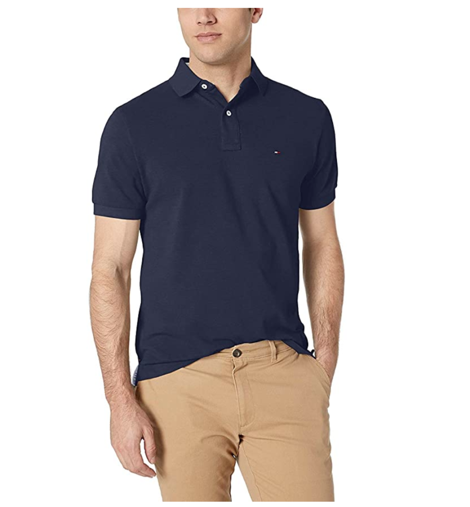 Tommy Hilfiger Mens Short Sleeve Polo Shirt. Image via Amazon.