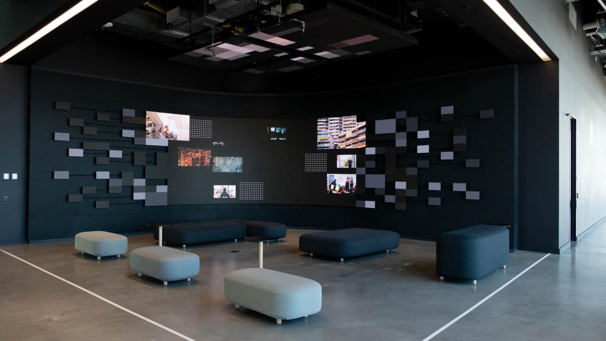 Nanolumes video wall makes this Innovation Lab look like a TV blew up. . 