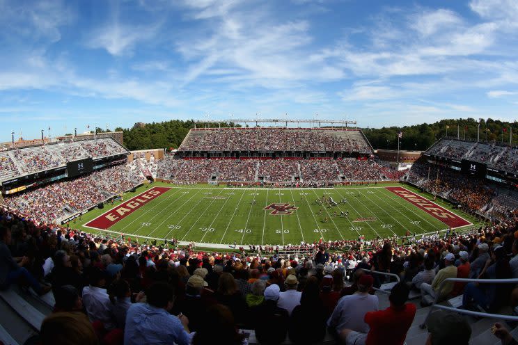 Boston College AD Brad Bates announced he’ll step down in June. (Getty)