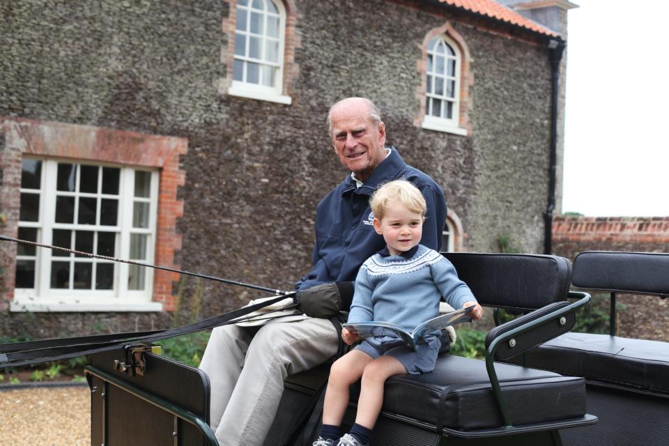 The Duke of Edinburgh with Prince George (PA Media)