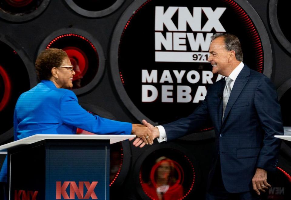 mayoral debate between karen bass and rick caruso