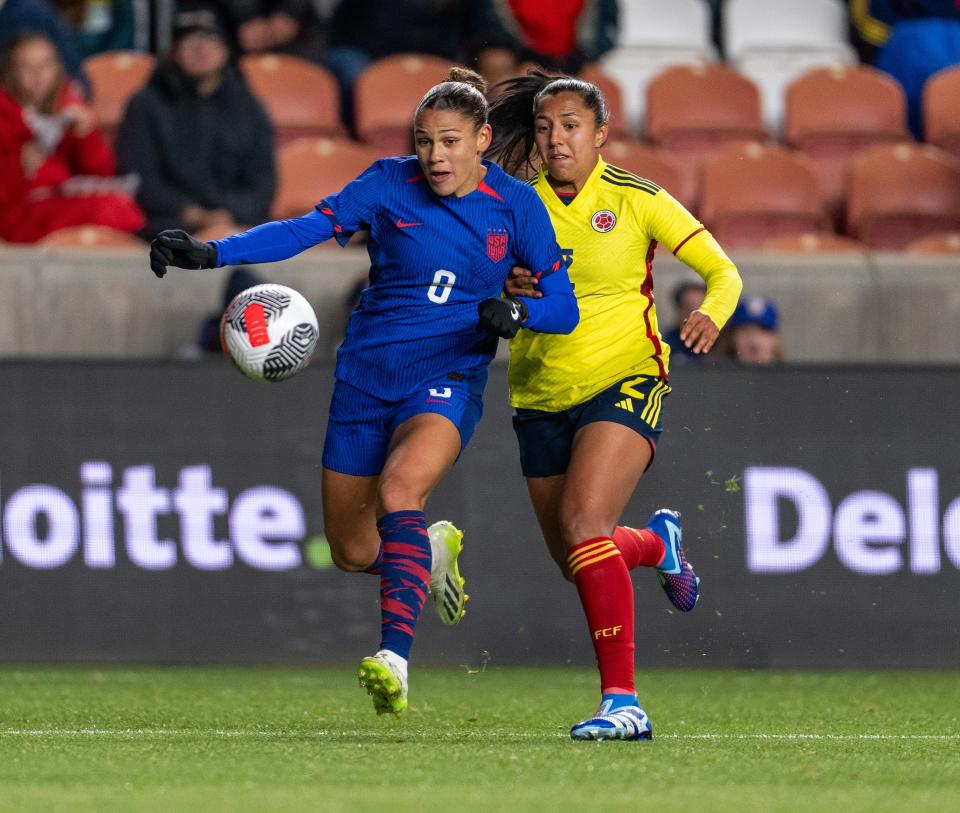 Rodman needed gloves for this chilly game against Colombia in Utah