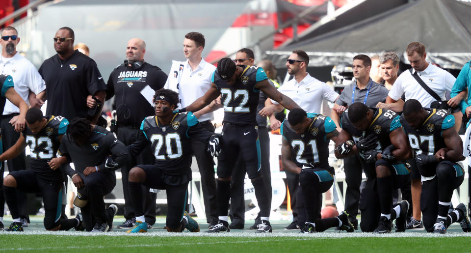 NFL ‘take the knee’ protest at Wembley