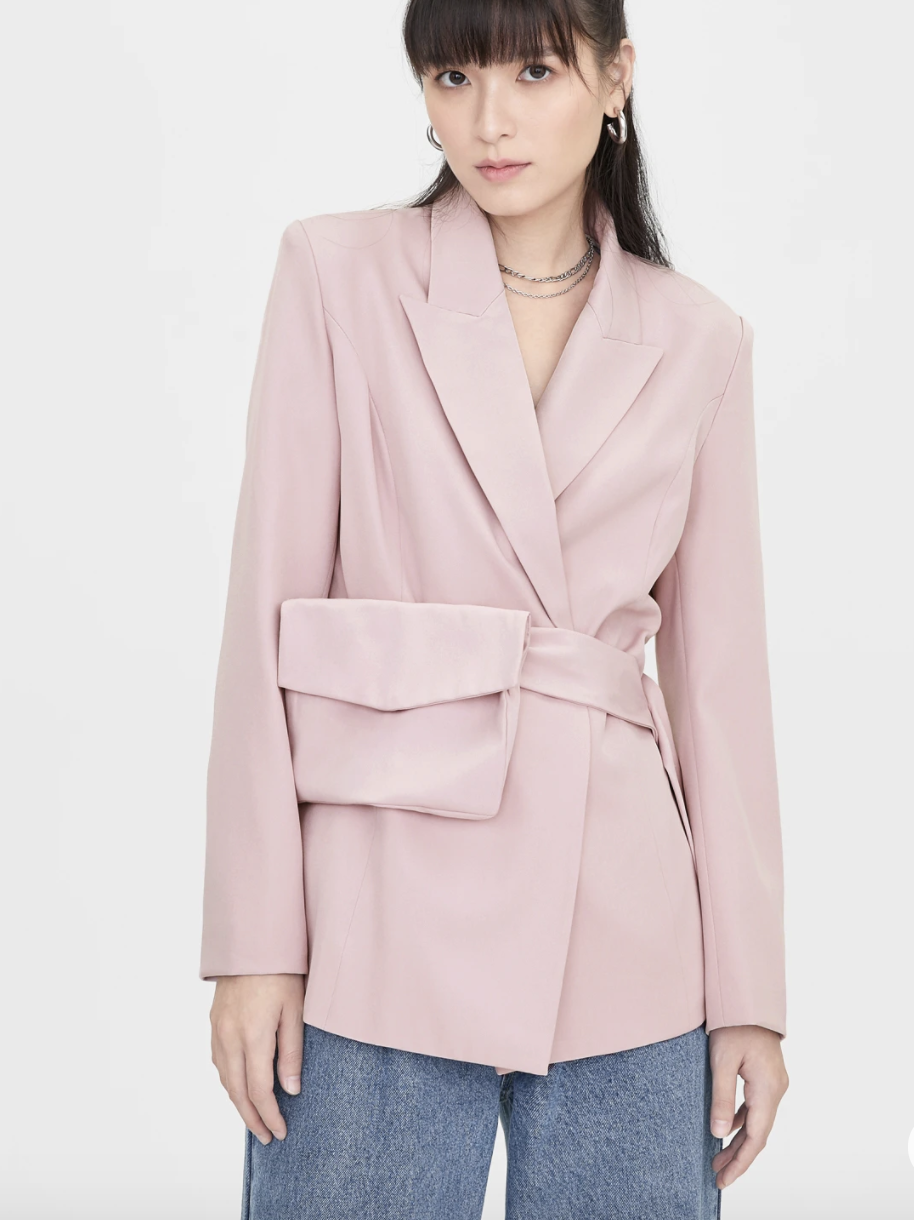 Belted bag blazer, S$64. PHOTO: Pomelo