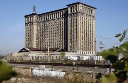 FILE PHOTO: The Michigan Central Train depot sits vacant just west of downtown Detroit, Michigan, November 1, 2011. REUTERS/Rebecca Cook