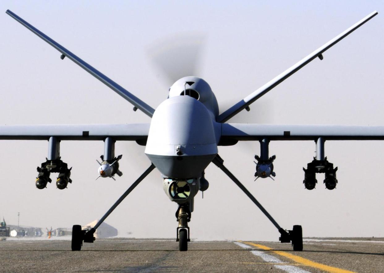 RAF Reaper drones, operated from bases in Lincolnshire and Nevada in the US, have been used to attack targets in Iraq and Syria: PA