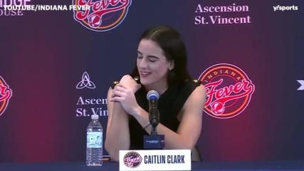 Caitlin Clark's awkward exchange with reporter in Fever intro press conference