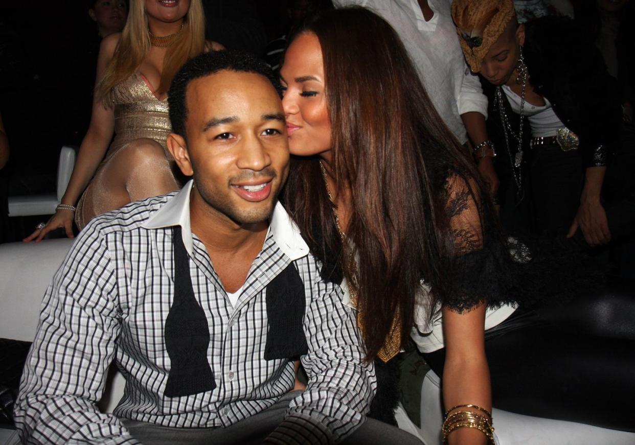 At John Legend's birthday party in 2008
