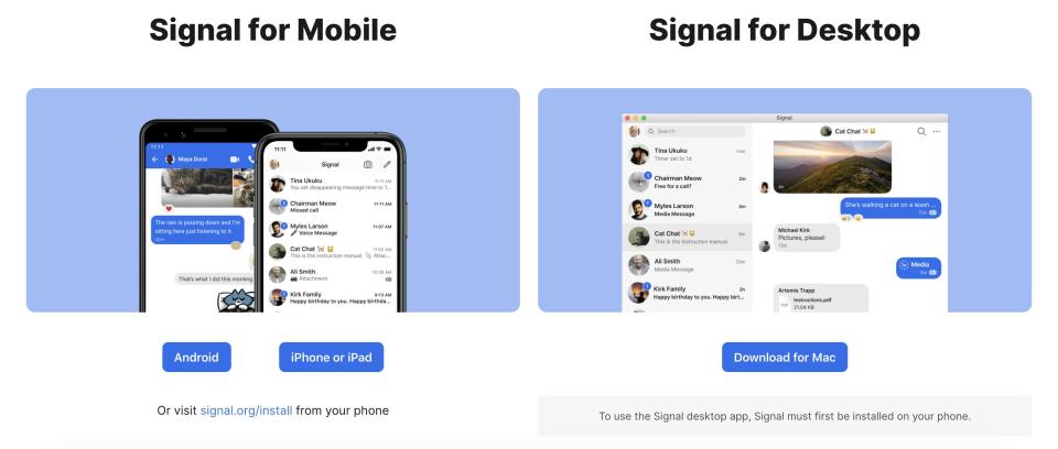 Signal downloads