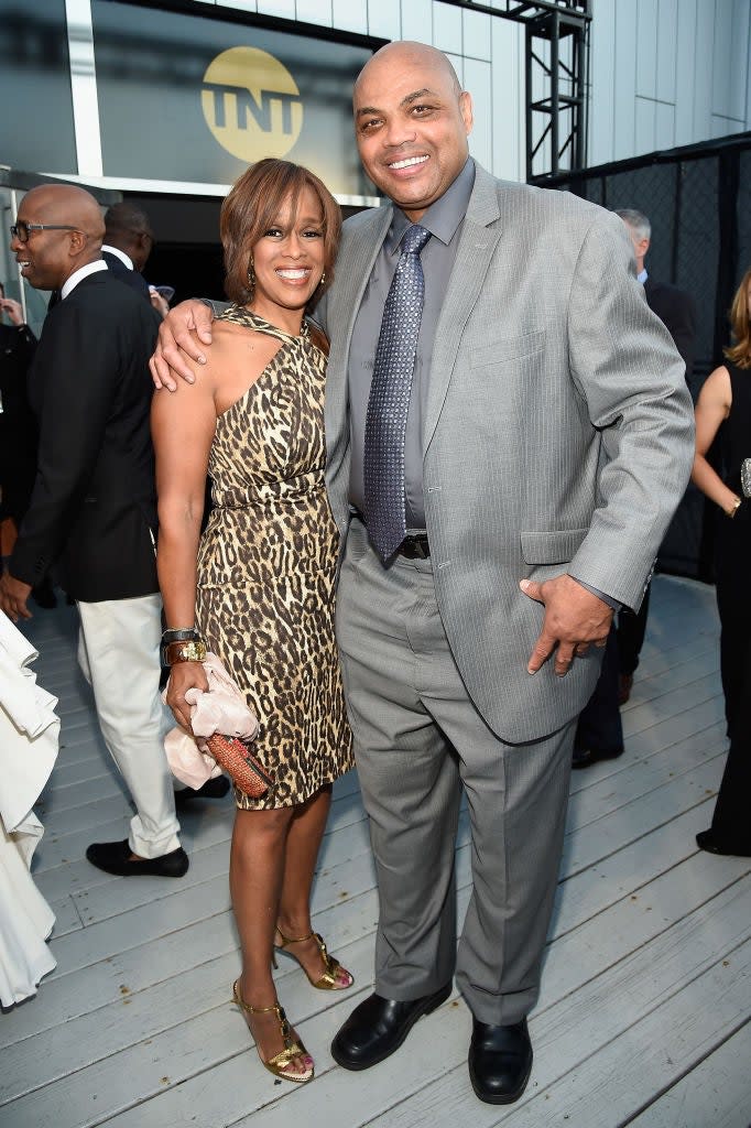 TV personality Gayle King (L) and former NBA player/tv personality Charles Barkley attends the 2017 NBA Awards Live on TNT on June 26, 2017 in New York, New York. 27111_002