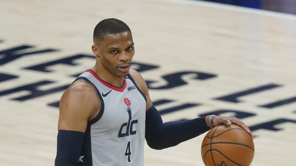 Can Washington Wizards' Russell Westbrook post another triple-double? (AP Photo/Darron Cummings)