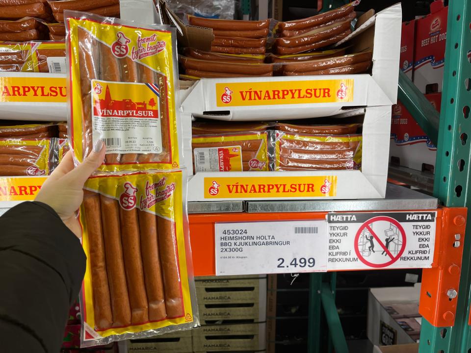 Hot dogs at Costco in Iceland.