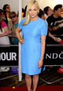 Fearne Cotton showed off her post-baby body in a sky blue mini dress.