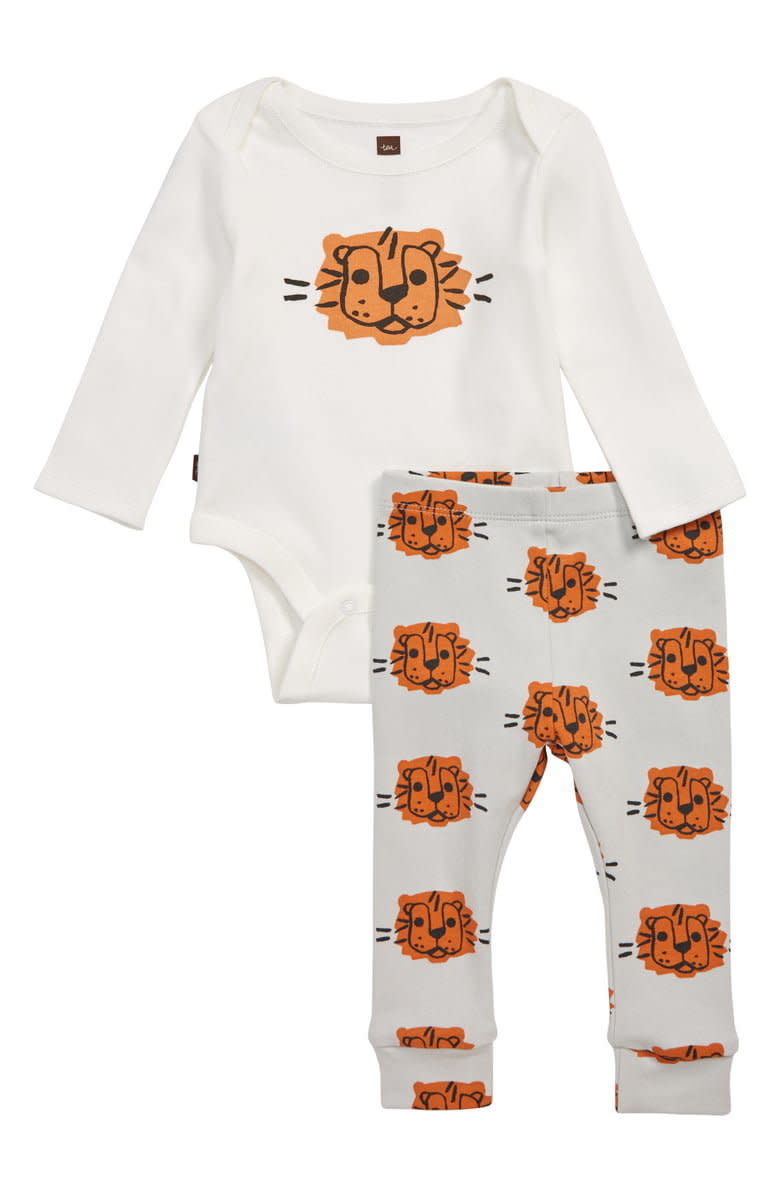 Tiger Print Bodysuit & Pants Set 