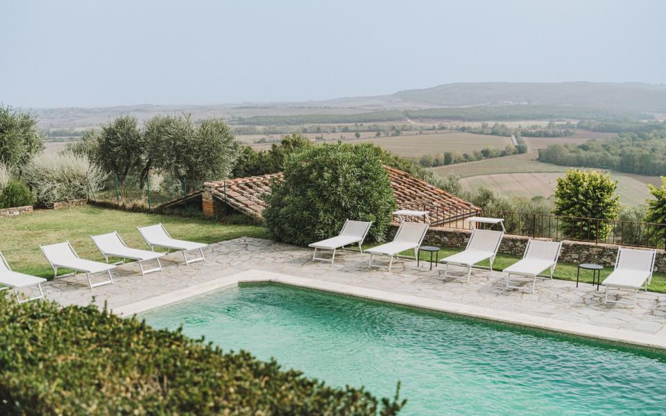 One of two pools at Villa Giancarlo