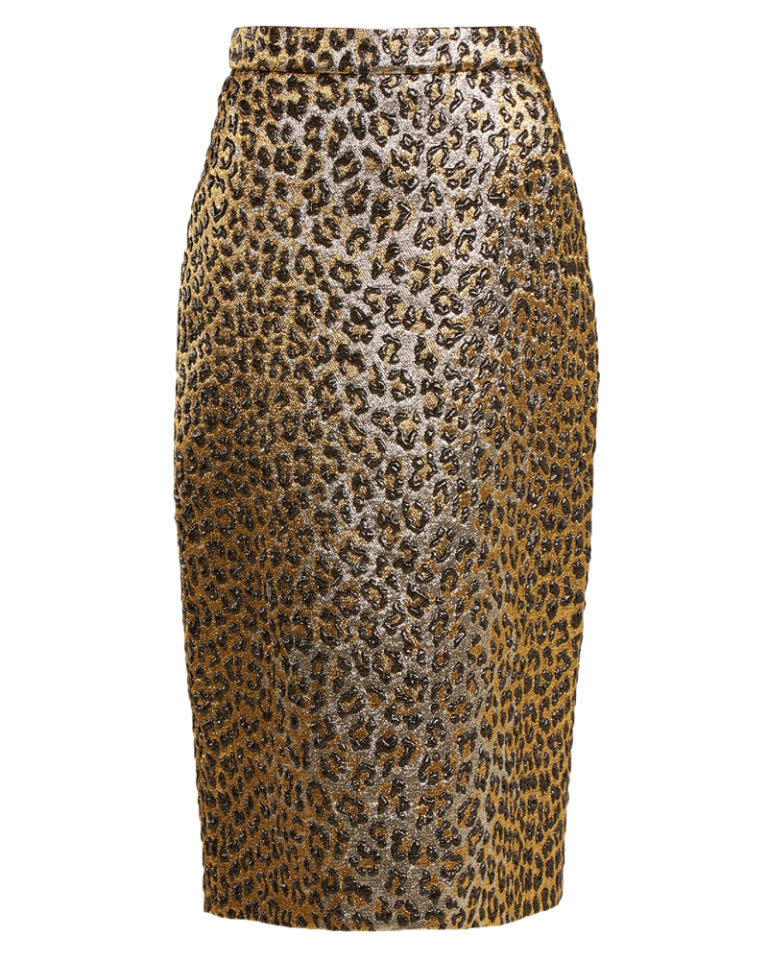 <p>Gucci, buy now for <a rel="nofollow noopener" href="https://www.matchesfashion.com/products/Gucci-Leopard-print-jacquard-pencil-skirt-1155025" target="_blank" data-ylk="slk:£795;elm:context_link;itc:0;sec:content-canvas" class="link ">£795</a></p>