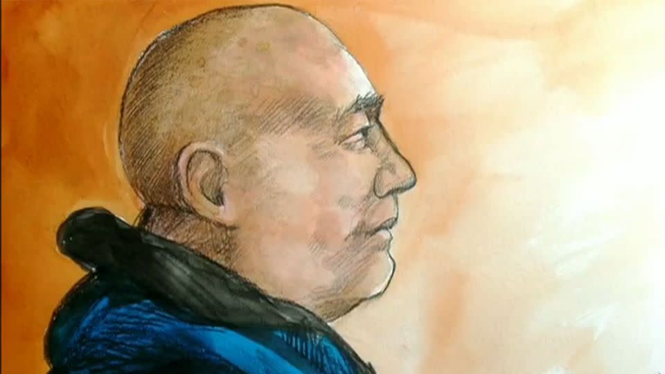 An artist's impression of Mr Afamiliona in court. Photo: 7 News