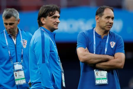 Soccer Football - World Cup - Semi Final - Croatia v England - Luzhniki Stadium, Moscow, Russia - July 11, 2018 Croatia coach Zlatko Dalic on the pitch before the match REUTERS/Maxim Shemetov