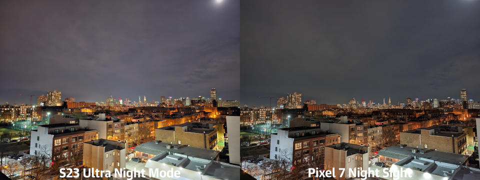 <p>Using the phone's auto night modes, the Pixel 7 Pro just edges out the S23 Ultra when it comes to sharpness and overall exposure.</p>
