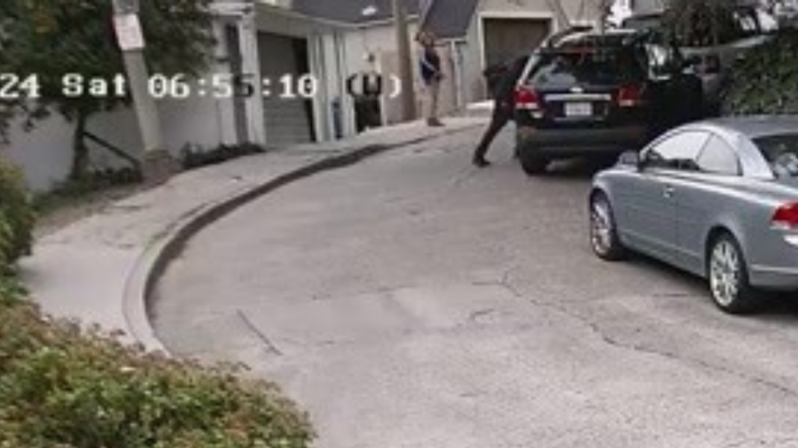 Video shows brazen thieves steal car from quiet street in Hollywood Hills 