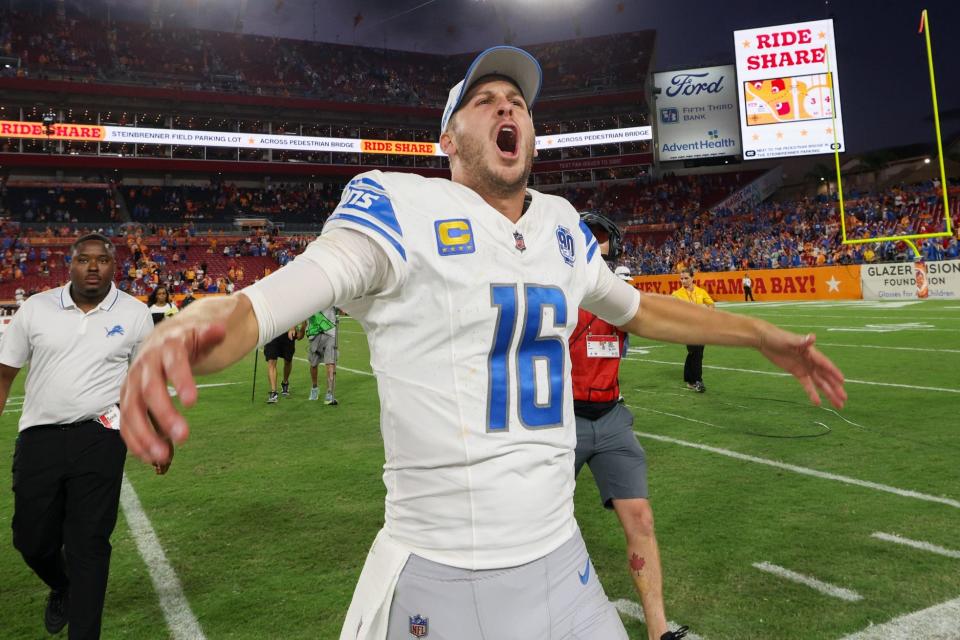 Jared Goff and the Detroit Lions will host the Las Vegas Raiders on "Monday Night Football."