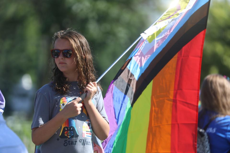 Showing her pride at the 2024 Rochester Pride Parade and Festival on South Avenue on July 20, 2024.